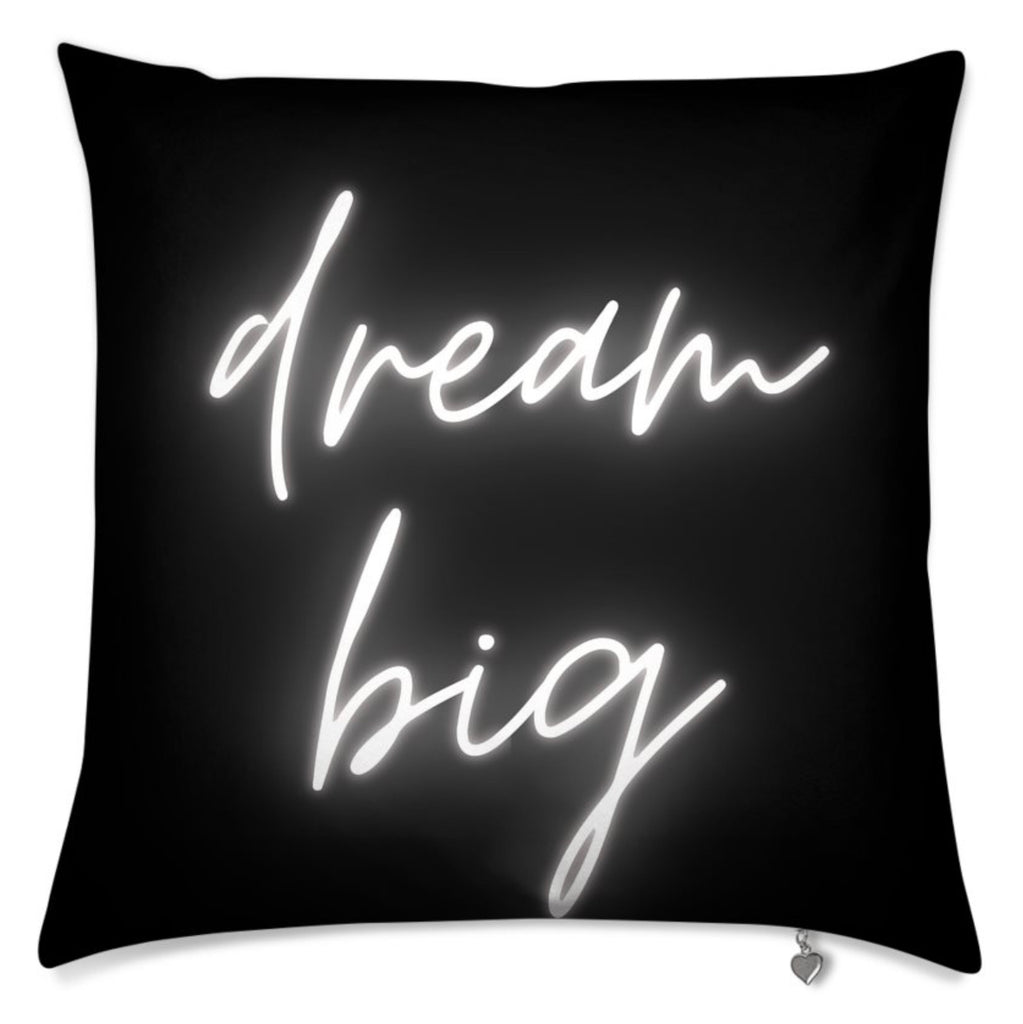 Velvet Pillow That Says Dream Big