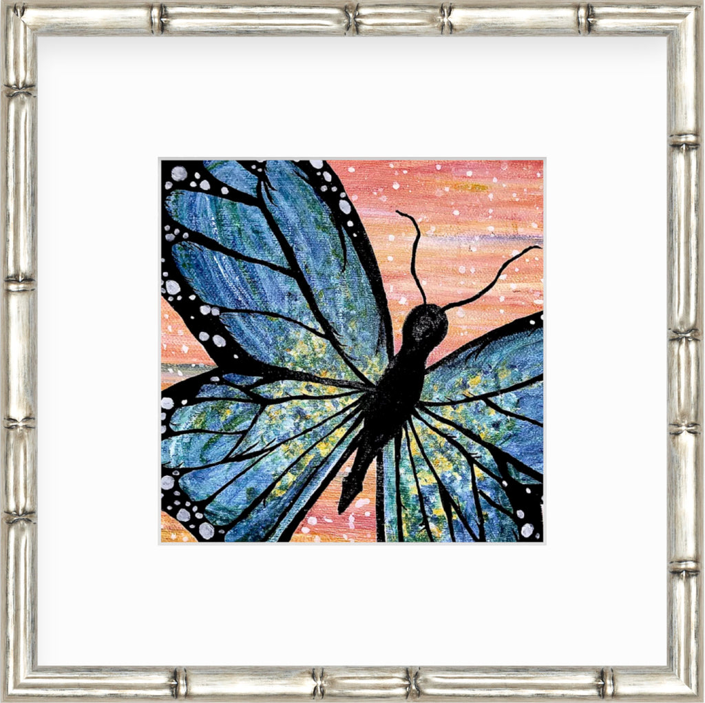 Framed Picture Of A Colorful Butterfly