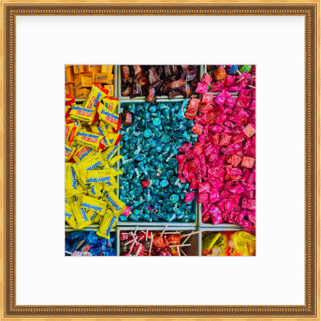 Framed Picture Of A Colorful Assortment Of Candies